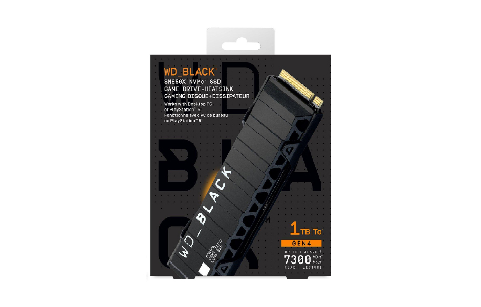 WD BLACK SN850X NVMe SSD - 1TB With Heatsink